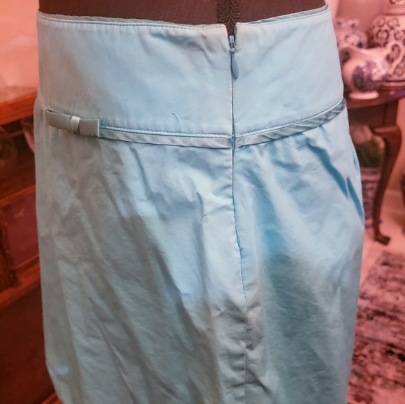 The Limited Teal Cotton Mini Skirt sz8 - Picture 3 of 4